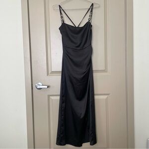 Zara Black Satin Dress